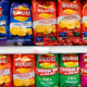 Walkers crisps on grocery store shelves